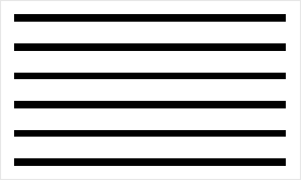 Graphic representation of a area symbol. Horizontal lines with a width of 0.60 mm, spaced 1.80 mm apart.