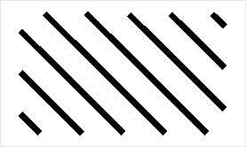 Graphic representation of a area symbol. Solid lines with a width of 0.60 mm, spaced 2.40 mm apart and inclined 45° to the right.