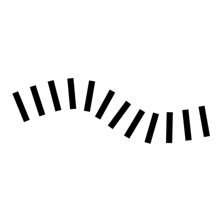 Graphic representation of a line symbol. A rectangle measuring 3.50 mm by 0.70 mm repeated along the path every 2.00 mm.