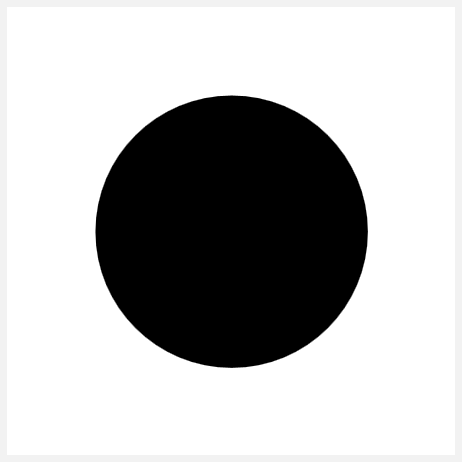 Graphic representation of a point symbol. A filled circle