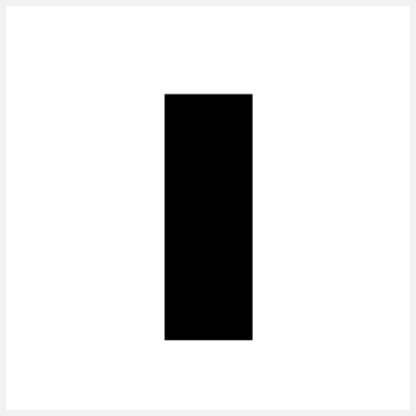 Graphic representation of a point symbol. A filled rectangle.
