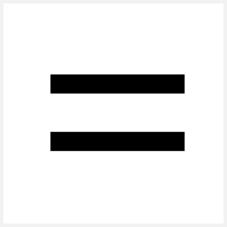 Graphic representation of a point symbol. Two horizontal lines, each 1 mm wide, spaced 2 mm apart.