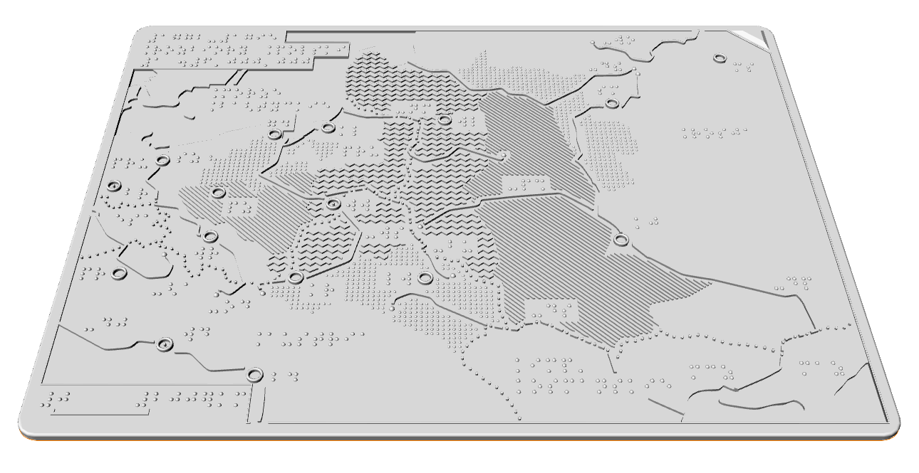 Preview image of model: Tactile map – partitions of Poland