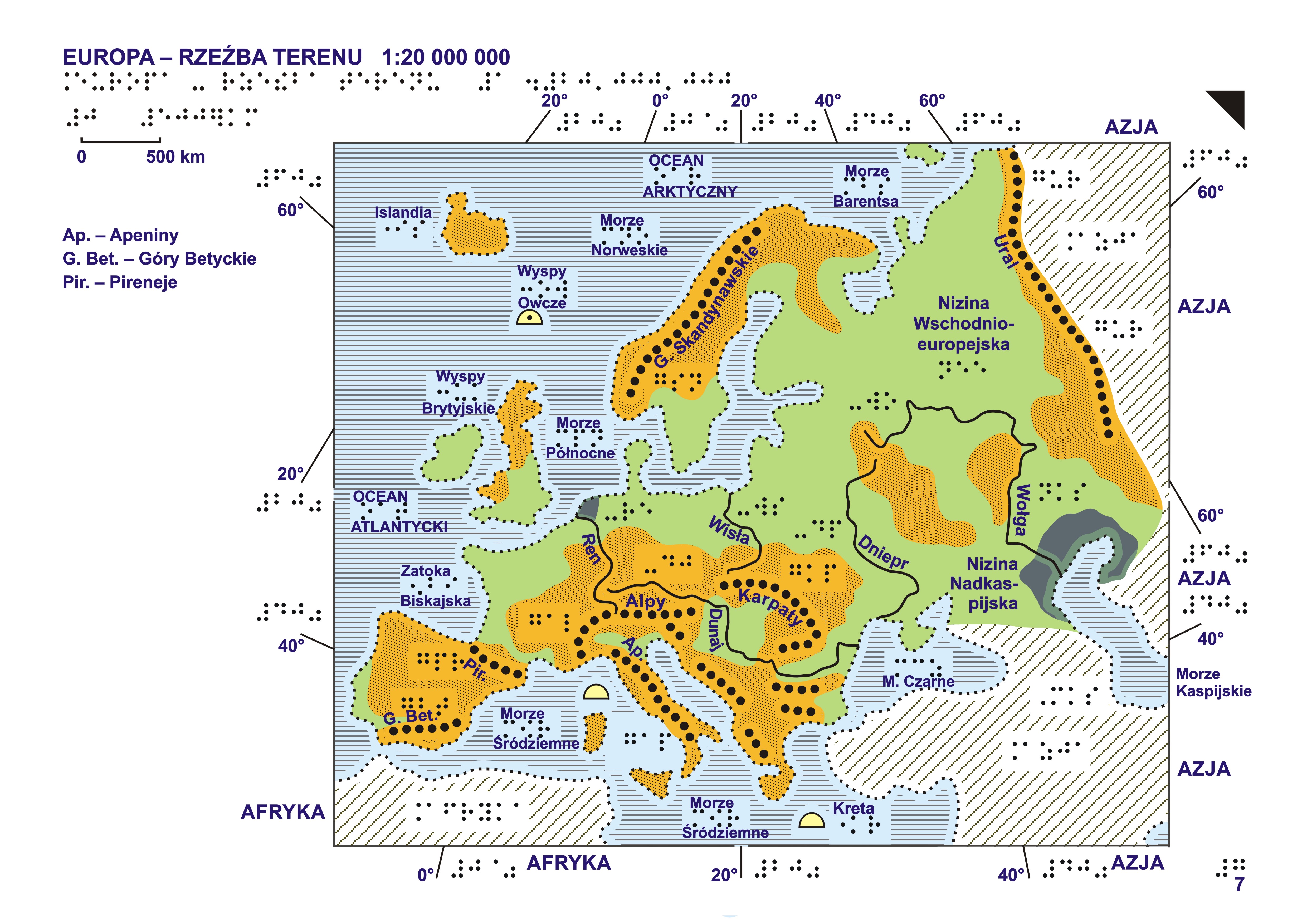 Preview image of model: Europe – Relief Map (Scale 1:20,000,000)