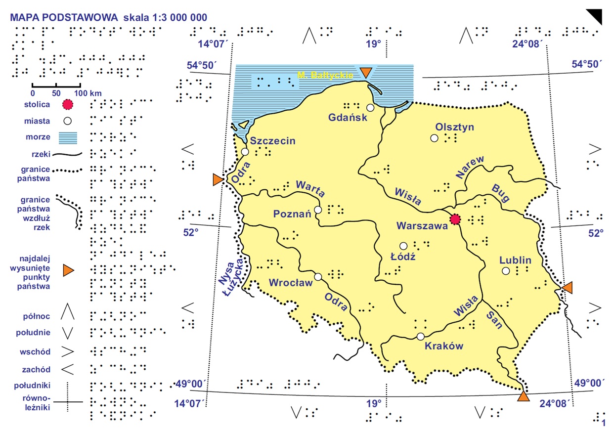 Preview image of model: Basic Map (scale 1:3,000,000) of Poland